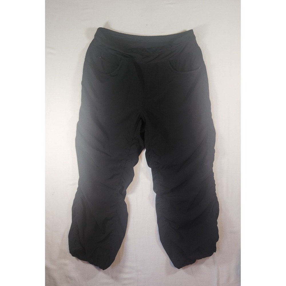 Kyodan Womens Black Ruched Activewear Hiking Pants Size Medium Drawstring Hem